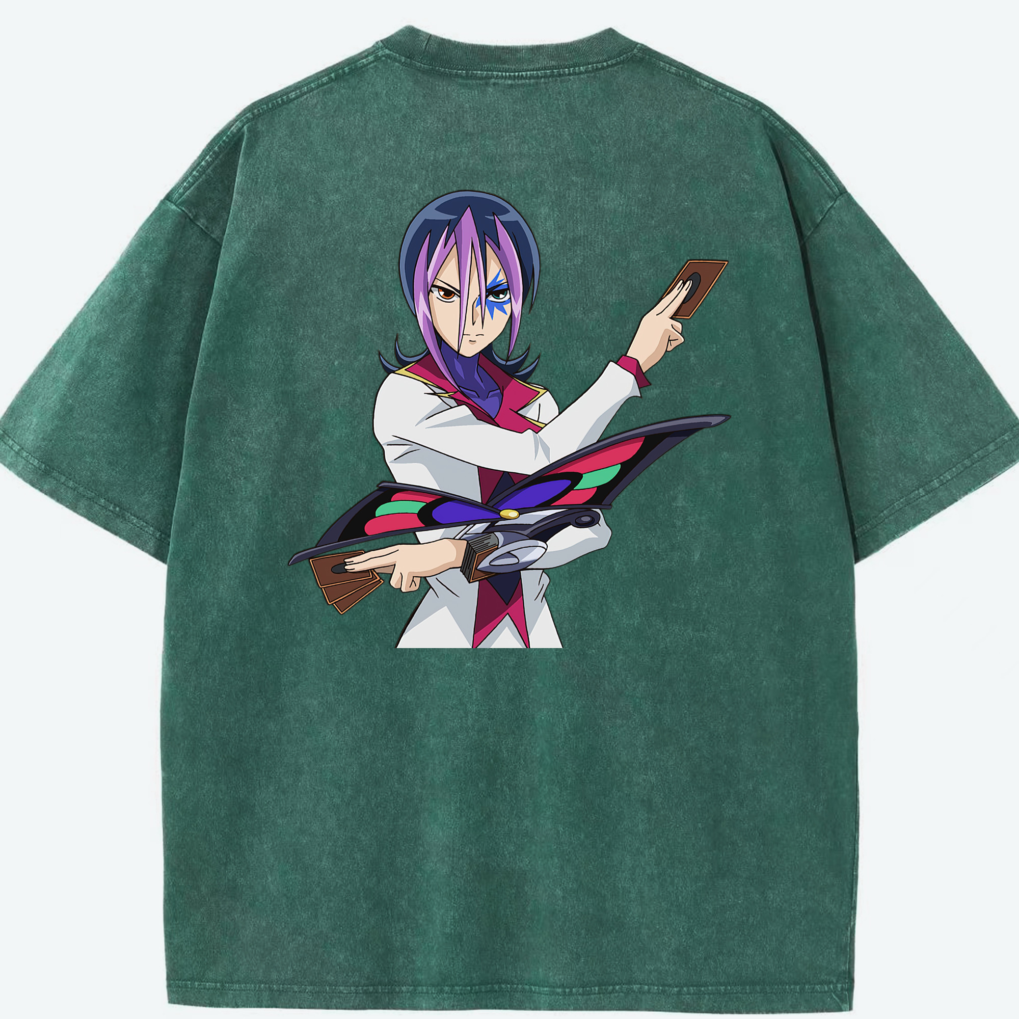 （画像用） 遊☆戯☆王 Yu-Gi-Oh! 綿100% ヴィンテージ風 半袖Tシャツ（背面プリント）